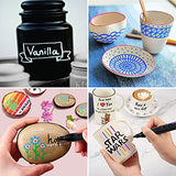 Green Acrylic Paint Marker Pens - 2-3mm Medium Tip, 6 Pack Permanent Green Water Based Paint Pen for DIY Projects, Paintings for Rock, Fabric, Wood, TFIVE