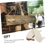 BESTOYARD 10pcs DIY Wooden Pigs Unfinished Wooden Cutouts Wood Blanks Wooden Label Tags Mini Pigs Slice Unfinished Wood Pigs Deer Out Wood Pigs BESTOYARD