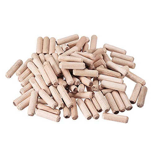 uxcell 0.31"x1.18"(8x30mm) Wooden Dowel Pin Wood Kiln Dried Fluted Beveled Hardwood 100pcs uxcell