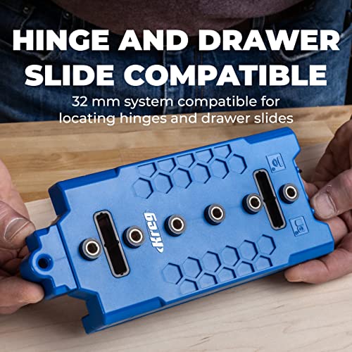 Kreg KMA3225 Shelf-Pin Jig 1/4" (6 mm) - Shelf Pin Drilling Jig - Create Perfect Holes for Wobble-Free Shelves - Drill Guide for Straight Holes KREG