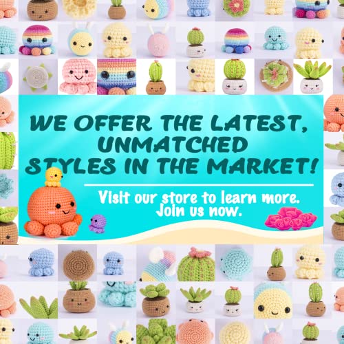 Crochetta Crochet Kit for Beginners, Amigurumi Crocheting Animals Kits w Step-by-Step Video Tutorials, Knitting Starter Pack for Adults and Kids, Crochetta