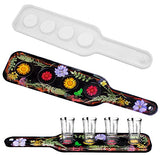 ResinWorld Shot Glass Serving Tray Mold, Shot Glass Holder Mold for Resin, 4 Holes Shot Glasses Tray Resin Mold, for Party Home Decor ResinWorld