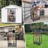 Trieez Heavy Duty Garden Tool Storage, Alloy Steel Garden Tool Organizer - Sturdy Metal Garden Tool Organizer for Garage, Tools, Shed, Yard Tool Trieez