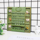 Retro Wood Calendar Removable Blocks Perpetual Wall Calendar DIY Calendar Unique Retro Wall Mounted Calendar DIY Annual Plan Calendar Reusable ikasus