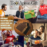 Woodworking Shop Apron - 16 oz Waxed Canvas Work Aprons | Metal Tape holder, Fully Adjustable to Comfortably Fit Men Size S to XXL | Tough Tool Apron ecoZen Lifestyle