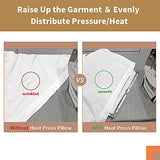 Heat Press Pillow Bundle - 8 Pack Including 4 Size Silver Heat Pressing Transfer Pillows, 2 Teflon Paper Sheets, 2 Rolls Heat Resistant Tape for Heat VCHOMY