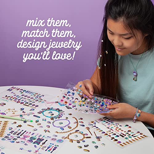 Craft-tastic — DIY Charmtopia — Craft Kit — Fun & Easy DIY Puffy Sticker Charms — Includes Materials to Design Bracelets, Necklaces, Hair Pins, Rings - WoodArtSupply