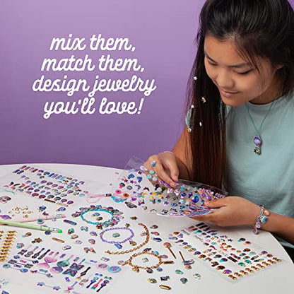 Craft-tastic — DIY Charmtopia — Craft Kit — Fun & Easy DIY Puffy Sticker Charms — Includes Materials to Design Bracelets, Necklaces, Hair Pins, Rings - WoodArtSupply