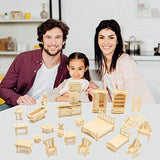 LoveInUSA 3D Wooden Dollhouse Furniture Puzzle DIY House Room Miniature Furniture Sets Puzzle Gift for Kids LOVEINUSA