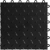 Speedway Garage Floor Diamond Tile, 12 x 12-Inch, Black, 50-Piece Set Speedway