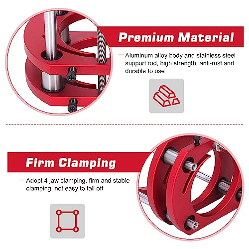 Router Table Lift Base, Router Lift Base Aluminum Alloy Stainless Steel 4 Jaw Clamping Router Table Lifting System Base Yosoo Health Gear