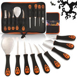 Halloween Pumpkin Carving Kit Tools - 9 PCS Premium Stainless Steel Pumkin Knive Set Heavy Duty Carving Tools for Halloween Decorations, TAVOLOZZA Tavolozza Fine Arts