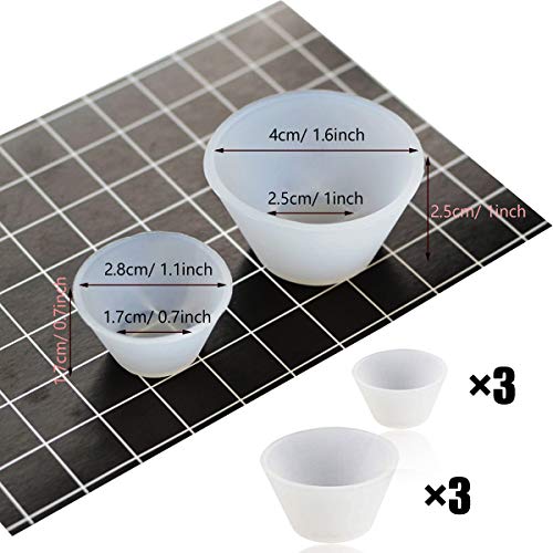 Woohome 38 PCS Epoxy Resin Tools Kit, Silicone Mold Tool Included 5 PCS Resin Measuring Cup, Silicone Mixing Cups, Silicone Scraper, Silicone Stick, Woohome