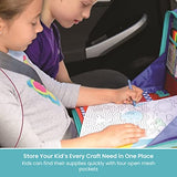 Kittrich Corporation EZDesk Travel Activity Kit, Laptop Style Desk with Writing and Kids Art Supplies, Perfect for Travel, 64 Piece set, 11.4" X KITTRICH