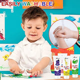 AROIC 8PCS Washable Finger Paint for Kids, Non-Toxic Finger Paint 8Colors, Art Painting Supplies for Toddlers, Finger Painting Supplies for Kids Boys AROIC