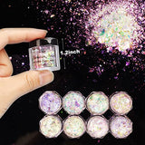 LET'S RESIN Chameleon Chunky Flakes, Resin Supplies-8 Color Intense Colorshift Pigment Powder for Resin Crafts/Tumblers, Chrome Powder Iridescent LET'S RESIN