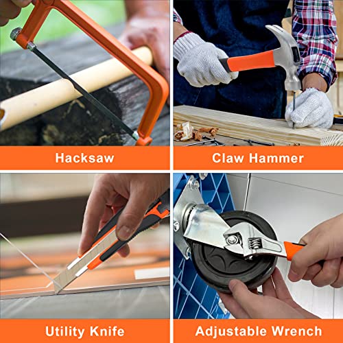 COMOWARE 16.8V Cordless Drill Set Combo Kit, 153 Pcs Tool Kit for Home, Professional Household Tool Sets for Men, Basic Tool Kit with Power Drill, COMOWARE