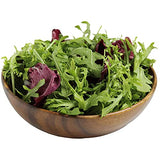 WRIGHTMART Wood Bowl, Set of 4 Bowls for Food, Salads, Pasta, Cereals, Nachos, Chips, Trail and Nut Mixes, Rustic Durable Hand Crafted Acacia Dining WRIGHTMART