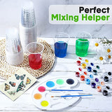 200 Count Disposable Measuring Cups for Resin 8 oz Clear Plastic Epoxy Cups Reusable Multipurpose Stain Paint Liquid Mixing Cups for Cooking and Yunsailing