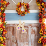 KALLORY Easter Wooden Bunny Cutouts: 36pcs Unfinished Rabbit Slices Large Easter Wood Pieces Easter Wooden Ornaments with Rope for DIY Easter KALLORY