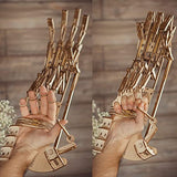 Wood Trick Wooden Robot Hand 3D Wooden Puzzle - Robotic Hand Wood Model Kit to Build Wood Trick