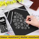 Dyvicl Silver Gel Pens, 0.8 mm Fine Pens Gel Ink Metallic Silver Pens for Black Paper Drawing, Sketching, Illustration, Adult Coloring, Journaling, Dyvicl