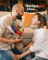 3D Wooden Puzzles Flower Bouquet Model Kit Building Set For Adults, Wooden Flowers Building Toy Botanical Collection, Creative Gift Ideas for Home Wowood