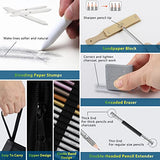Vnzil 72 Pack Drawing Set Sketching Kit, Art Supplies for Artists, Beginners, Adults, Teens, Premium Art Kit with 50 Sheets Sketch Book, Colored, Vnzil