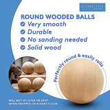 4 inch Round Wooden Balls for Crafts, Bag of 3 Unfinished and Smooth Round Birch Hardwood Balls, and Wooden Spheres, by Woodpeckers Woodpeckers