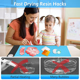 Large Resin Heating Mat with Cover and Timer, 4-Hour Auto Shut-Off Fast Resin Curing Machine, 23.6 x 14.2 Inches Heating Pad for Resin Projects, DIY Beautycity