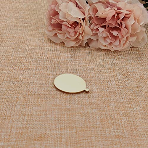 Creaides 50pcs Mini Balloon Wood DIY Crafts Cutouts Wooden Balloon Shaped Unfinished Wood Ornaments for DIY Projects Wedding Birthday Decorations Creaides