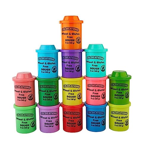 Colorations Wheat & Gluten Free Dough Variety Pack - 14 Colors (5 oz Each) | Non-Toxic, Play Dough, Bulk Set, Sensory Kit, Party Favors, Classroom