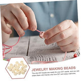 KALLORY 20pcs Doll Wooden Beads Wood Round Beads Wooden Balls Unfinished Wood Beads Jewelry Making Beads Smiling Face Bead Jewels Wooden Beads for KALLORY