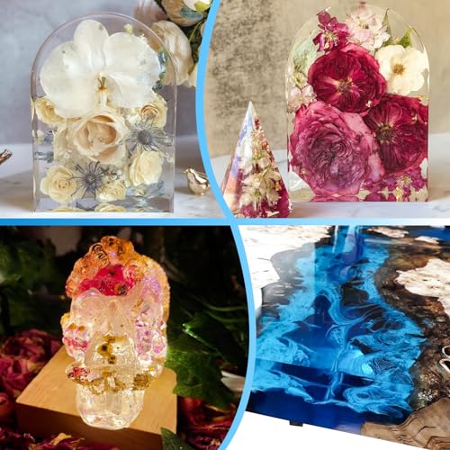 JDiction Deep Pour Epoxy Resin, 3 Gallon Clear High Gloss Casting Resin for 2-4" Pour Depths, Low Viscosity Self Leveling Deep Pour Resin for River JDiction