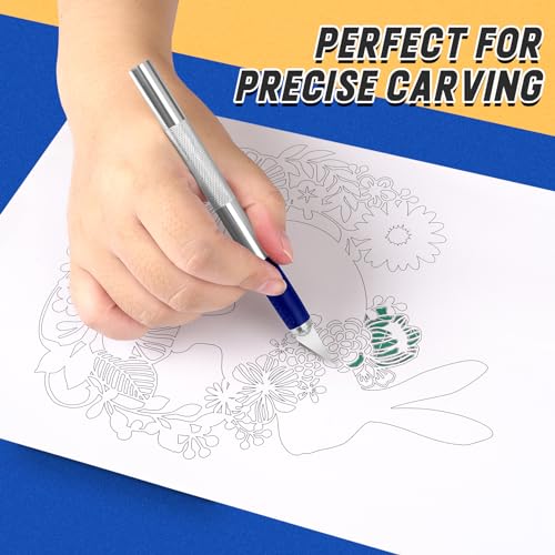 DIYSELF Exacto Knife, 22 Pack Exacto Knife Set with Exacto Blades, Craft Knife for Art, Stencil, Scrapbooking, and Modeling, Hobby Knife, Precision, DIYSELF