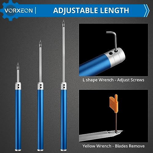 VORXEON Carbide Wood Turning Tools for Lathe with 2Pcs 11 Inch Removable Aluminium Handles