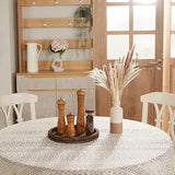 SimpleArt Wooden Decorative Tray, Coffee Table Tray with Wood Beaded Farmhouse Round Serving Tray for Rustic Home Decor,Tray for Kitchen Countertop SimpleArt