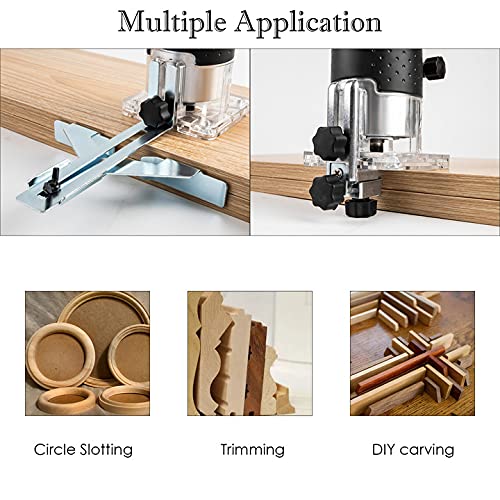 800W Compact Wood Router Tool, Portable Handheld Palm Router Woodworking,Electric Trimmer Wood Router with 15pcs Router Bits,Wood Laminate Router for