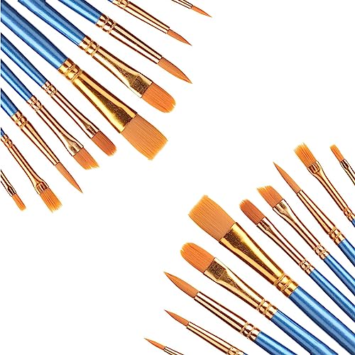 Paint Brushes Set 20pcs, Art Brushes, Paint Brushes, Paint Brush, Paint Brushes for Kids, Watercolor Brushes, Acrylic Paint Brushes, Paint Brushes - WoodArtSupply