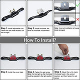 boeray 2pcs Adjustable SpokeShave with Flat Base, 6pcs Metal Blade and 1pcs Portable Woodworking Planes Wood Working Hand Tool Perfect for Wood boeray