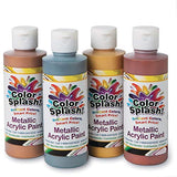 Color Splash 8-oz Metallic Acrylic Paint Assortment (Set of 4) S&S Worldwide
