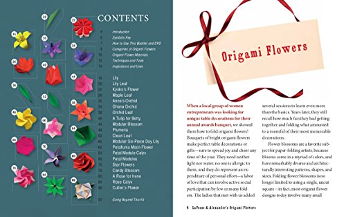 LaFosse & Alexander's Origami Flowers Kit: Lifelike Paper Flowers to Brighten Up Your Life: Kit with Origami Book, 180 Origami Papers, 20 Projects & Tuttle Publishing