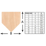 Unfinished Wood for Crafts - Wooden Home Plate Baseball Softball Diamond Base Silhoutte - Craft- Various Size, 1/8 Inch Thickness Henrik