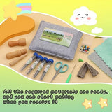 BAGERLA 118PCS Needles Felting Tool Kits, Wool Felting Tools with 80 PCS Needles Felting 3 Models Wooden Handles Large Felt Pad, 4-Sizes Felting BAGERLA