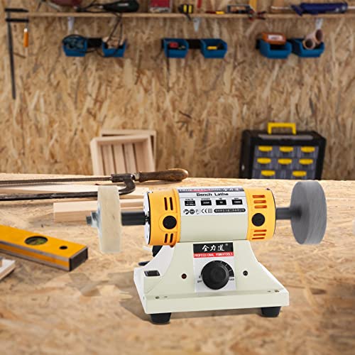 110V 350W Adjustable Speed Bench Grinder Polishing Machine For DIY Woodworking Jade Jewelry Dental Bench Lathe Machine With Metal Flexible Shaft ZIYUCOOL