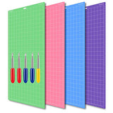 EVISWIY 4PCS 12x24 Mats for Cricut Maker 3/Maker Explore Air 2/Air/One with 5 PCS Blades StandardGrip/LightGrip/StrongGrip/FrabricGrip Multiple Green EVISWIY