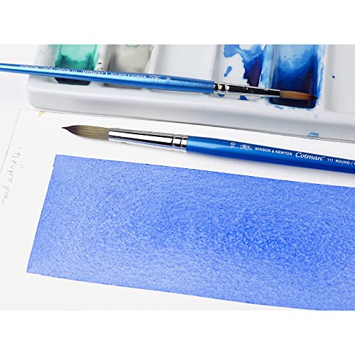 Winsor & Newton Cotman Water Colour Series 111 Short Handle Synthetic Brush, SH #4/0 - WoodArtSupply