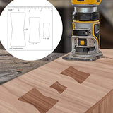 inBovoga 3 Pcs Router Templates for Woodworking, Bowtie Router Template Jig Kit, Butterfly Inlay Template Decorative inBovoga