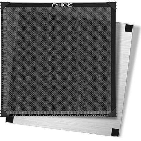 FAHKNS Honeycomb Working Table, 19.68"x19.68"x0.87" Honeycomb Laser Bed for Most Laser Engravers, for Fast Heat Dissipation and Table-Protecting with FAHKNS