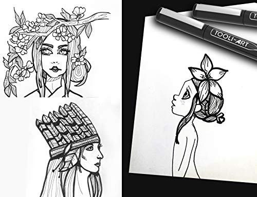 Micro-Line 14 Pens With Case, Fineliner, Multiliner, Archival Ink, Waterproof, Journaling, Illustration, Architecture, Technical Drawing, Outlining, TOOLI-ART